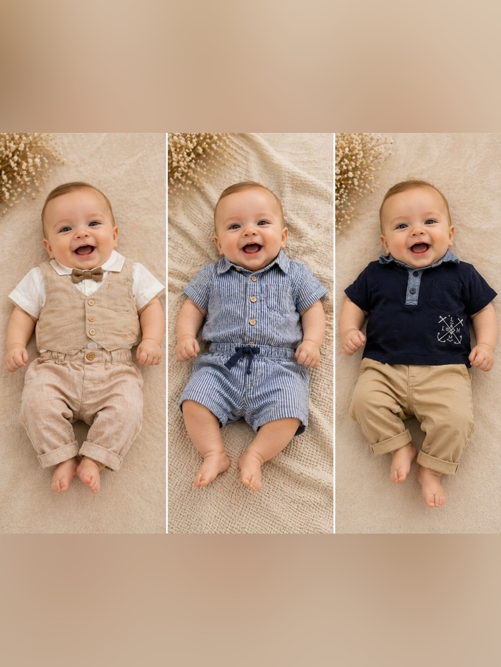 Preppy Baby Boy Bundle 3–6M Janie & Jack H&M Little Lad 3 Outfit Set